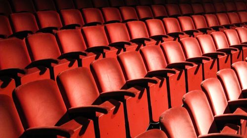 Full frame shot of empty chairs