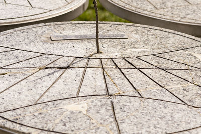 High angle view of footpath