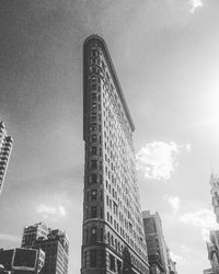 Low angle view of modern buildings against sky