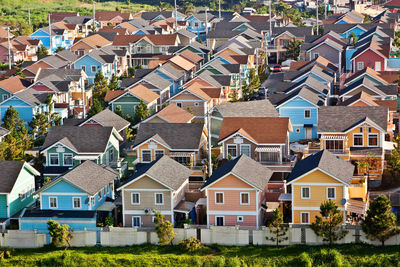 Houses in city