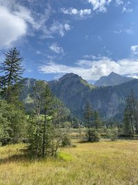 Scenic view of landscape against sky in the berne alps