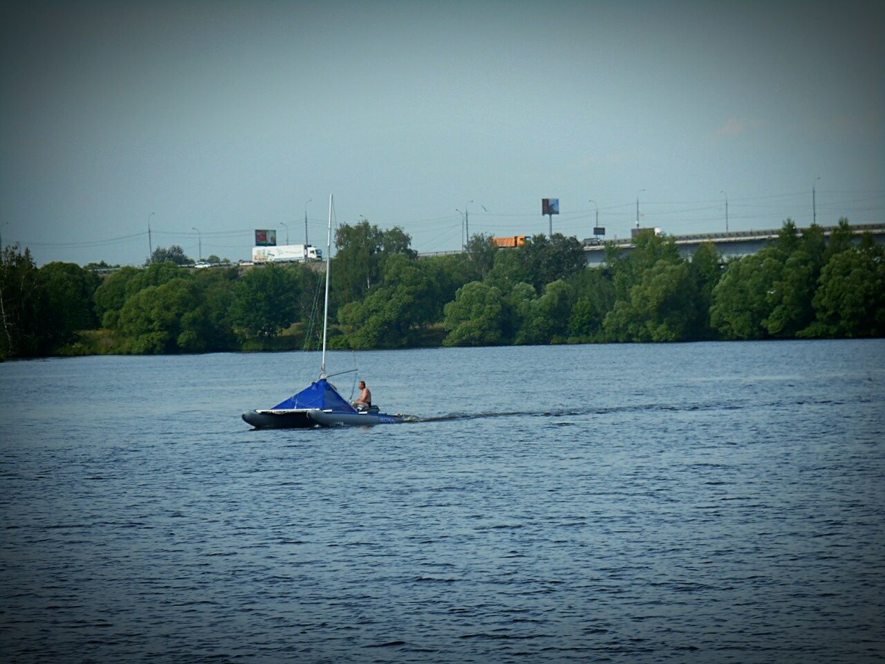 water, waterfront, nautical vessel, transportation, boat, mode of transport, tree, rippled, tranquility, sea, tranquil scene, nature, sailing, sky, clear sky, lake, river, copy space, beauty in nature, scenics