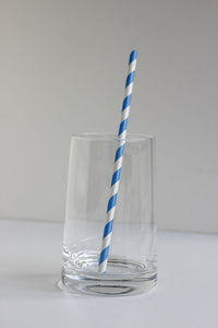 Close-up of glass against white background