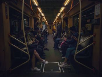 People sitting in train