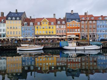 Boats in the habour in nyhavn, copenhagen