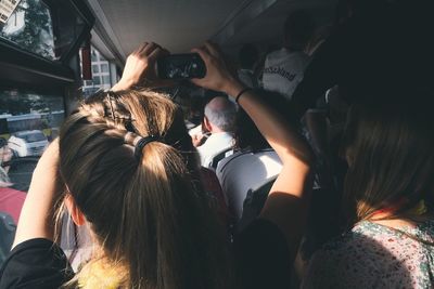 People sitting on floor