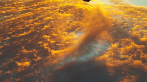 Low angle view of sky at sunset