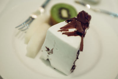 Close-up of ice cream on plate