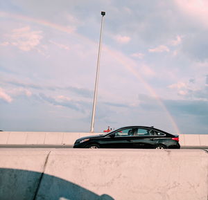 Rainbow against sky