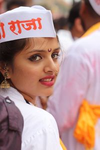 Close-up of woman in traditional clothing