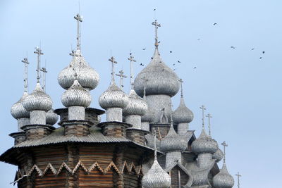 Low angle view of temple against clear sky
