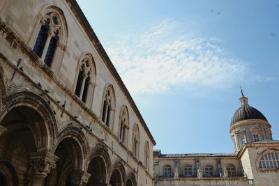 Low angle view of historical building