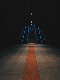 Illuminated subway station