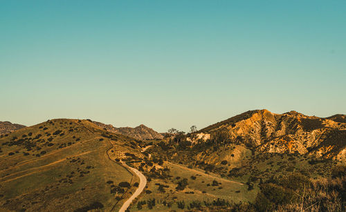 Scenic view of landscape against clear sky