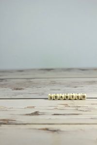 Close-up of coins on table