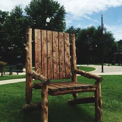 Wooden structure in park