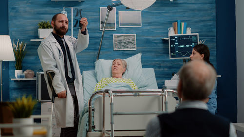 Doctor examining patient