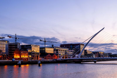 Bridge over river in city