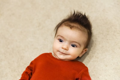 Portrait of cute boy smiling