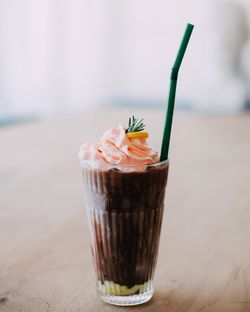 Close-up of drink on table