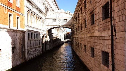 Canal passing through buildings