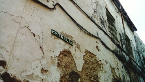 Low angle view of old building