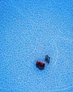 High angle view of salt basin