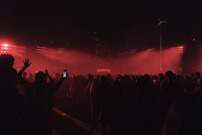 Crowd at music concert