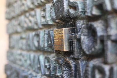 Close-up of damaged wall