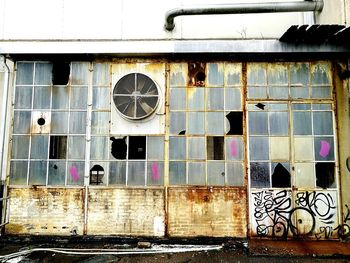 Graffiti on metal structure