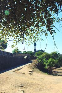 Built structure with trees in background