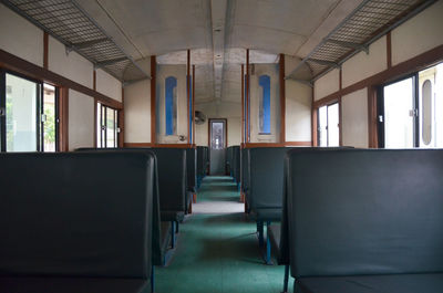 Interior of empty train