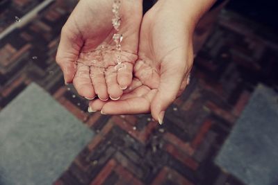 Close-up of cropped hand