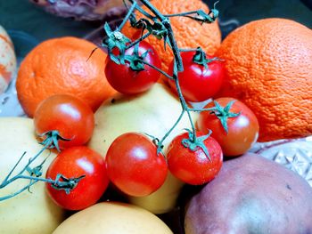 Close-up of oranges on table