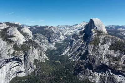 Scenic view of mountains against clear sky