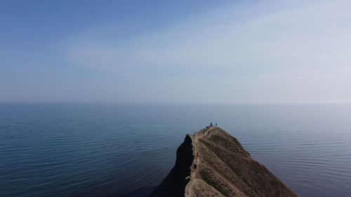 Aerial view from drone on tropical island 