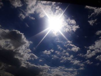 Low angle view of vapor trail in sky