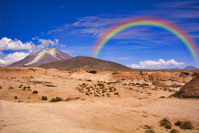 The desolate land of the altiplano plain