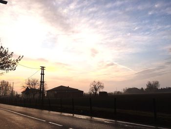 Road against dramatic sky