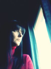 Portrait of young woman