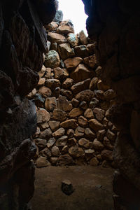 Stack of rocks in forest