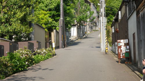 Narrow walkway in city