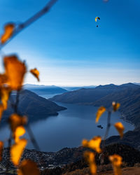 Scenic view of lago maggiore from cima della trosa