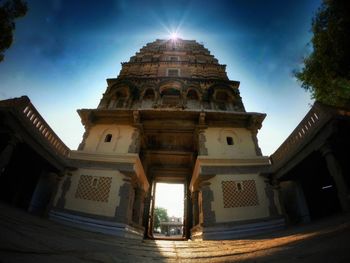 Low angle view of historical building against sky