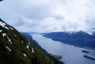 A view from mt. roberts looking west any from downtown juneau. 