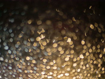 Defocused image of illuminated lights