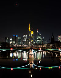 Illuminated city at night