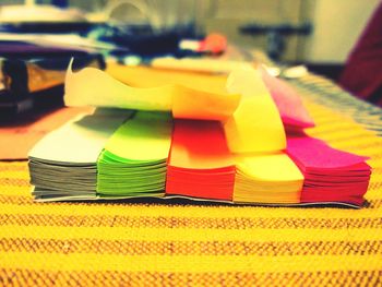 Close-up of multi colored objects