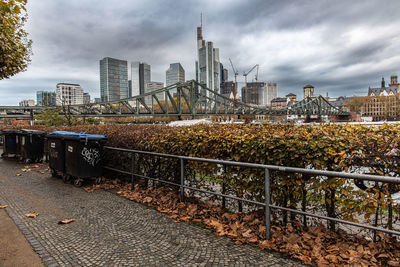 Buildings in city against sky