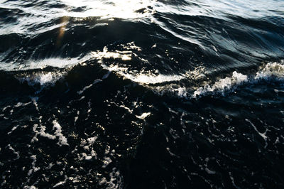 High angle view of sea